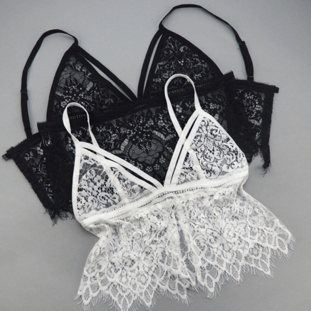 NWT💕PLUS Delicate Stretch Lace Crop Bralette Sexy - Picture 4 of 6